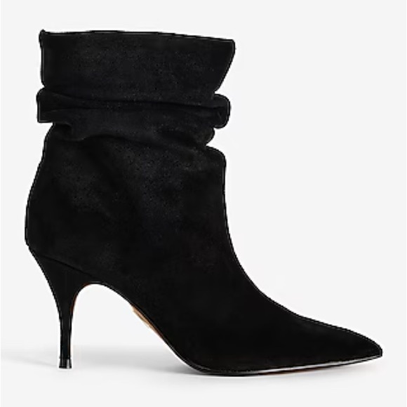 🆕 NWT Brian Atwood x Express Suede Slouch Thin Heeled Boots, Women’s Size 8 - Picture 3 of 3